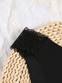 Custom Women'S Name Letter Pattern Comfortable Lace Breathable Panties For Valentine'S Day - Black - View 7