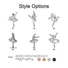 个性化芭蕾舞首饰托盘，女孩舞蹈戒指碟，送给舞蹈老师、芭蕾舞演员、舞蹈团的礼物，生日和新年礼物 - 彩色 - 查看 5