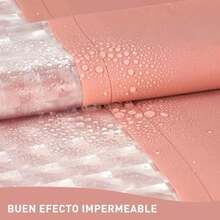 XISH Cortina para Baño 180x200cm Cortina de Ducha con Ganchos Cortinas de Regadera Antimoho de Impermeable Antibacteriano para Duchas de Baño Puestos y Bañeras - Rosa - Ver 3