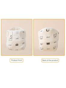 1pc Baby Mesh Double-Layer Gauze Diaper Pants, Newborn Baby Diaper Cover, Baby Supplies Diaper Bag Skirt, Infant Potty Training Diaper, Baby Diaper, Baby Diaper Pants, Baby Boy Underwear, Baby Clothing