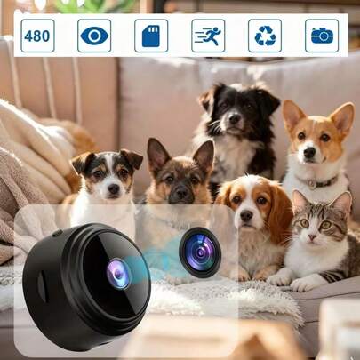 2.4G WiFi 高清移动侦测摄像头，远程监控，远程查看，家用安防 WiFi 摄像头，设计紧凑，现代安防设备，轻巧设计，智能监控，适用于家长、小型企业 - 可用于保姆/摄像头监控、财产保护、智能监控、无线摄像头