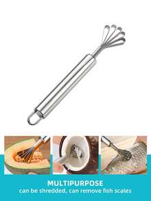 Stainless Steel Serrated Coconut Shredder And Fish Scale Scraper, Fish Scale Remover/Descaler, Coconut Shredder, Multifunctional Kitchen Tool, Kitchen Peeler, Cleaning Tool - Multicolor - View 4