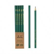 5pcs Classic Green Hexagonal Wooden Pencils, Student Exam Back To School Stationery, 2B HB 2B Exam Pencils, Answer Sheet Writing Drawing Supplies