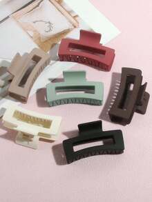 6 Peças Grampos de Cabelo Quadrados Minimalistas Foscos, Acessórios de Penteado Elegantes com Garra, Ótimos para Uso Diário, Dia das Mães, Volta às Aulas, Ação de Graças, Ano Novo, Dia dos Namorados, Carnaval - Grampos de Garra da Moda Casual Elegantes