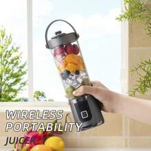 200W Professional Smoothie Blender - Ideal Kitchen Countertop Appliance For Desserts, Portable Rechargeable Fruit Juice Mixer (Model N58D) For Shakes And Juice, Plus A 600ML, 7.4V, 2400mAh, 18000RPM, 100W Household Crushed Ice Juicer Cup With USB Charging, Portable For Outdoor Travel - 黑色PRO MAX - 查看 2