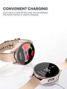 适用于 Galaxy Watch 4、5、6 和 7(44 毫米和 40 毫米)。这款二合一保护壳采用防震防刮的硬质 PC 材料制成,并附赠钢化玻璃屏幕保护膜。男女皆宜,时尚运动,佩戴舒适,触控灵敏。 - 粉色 - 查看 6