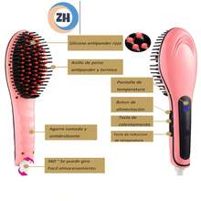 Professional Ceramic Hair Straightening Brush With Temperature Control And Digital LCD Display - Hair Straightening Kit - View 9