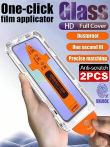 2pcs HD Dust-Free Installation Tempered Glass Screen Protector 9H Hardness High Aluminum Silk Screen Printing Two Strong Explosion-Proof And Scratch Resistant Compatible With Samsung Galaxy S26 S25 S24 Ultra FE A57 A37 A56 A36 A17 A07 A16 A26/Compatible With Xiaomi 15T 14T 13T Poco M6 M7 X7 Pro Redmi Note 14 13 Pro 4G 5G - Clear - View 51