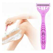 FD Kit de 8 Rastrillos desechable para mujer con Triple hojas de acero inoxidable bien afilada Tira lubricante de Aloe + Vitamina E, Paquete afeitador cuerpo completo de plástico y silicón antideslisante, cabezal flexible, lavable