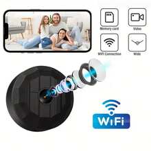 2026 Upgraded 2.4Ghz WiFi Camera, Compact Size, Wireless Nanny Cam With Long Standby Time, Motion Detection Alert And Real-Time Recording, Suitable For Indoor Monitoring, HD Camera - Black - View 10