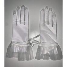 QRBTSCL Short Lace Gloves Tea Party Gloves Costumes Glove For Wedding Dinner Party,OneSize,Ivory-New - Ivory-new - View 7