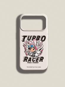 Paul Frank Licensed Silicone Phone Case, Full Body Protective With Camera Cover, Pink Rabbit Letter Pattern, New Design Compatible With IPhone 13/14/15/16/17 Pro Max - Multicolor - View 2