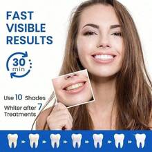 1 Pack White Tooth Whitening Strips + 50pcs/Box Disposable Dental Floss Picks, Portable Oral Hygiene Cleaning Floss For Adults