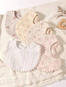 1pc Customized Embroidered Name Baby Bib, Decorative Drool Cloth, Great Gift For Baby Boys And Girls - Multicolor - View 7