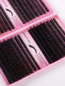 Kit de Extensão de Cílios DIY 800/640 (50D+60D+80D+100D) - Conjunto de Cílios de Grande Capacidade. Inclui Cílios Individuais (10-16mm), Cílios Curvados com Curvatura D, Conjunto de Cílios Curvados em Tamanho Mini para Viagem. Inclui Tufo de Cílios para Extensão DIY, Cílios Individuais e Cílios Postiços. - D - Ver 6