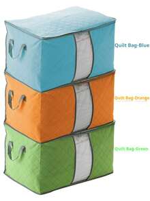 1pc Casual Style Large Capacity Non-Woven Fabric Storage Bag, Multi-Functional Clothes & Bedding Organizer Box, Suitable For Home, Moving And Travel - MultiWarna - View 7