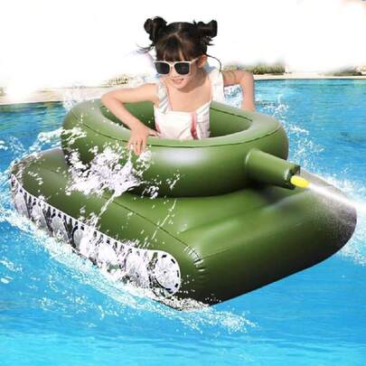 Tanque Inflable, Piscina Flotadores Niños, Piscina Tanque con Cañón de Agua. Nadar Balsa Flotador, Lago Playa Fiesta Piscina, Juguetes para Niños, Niñas y Niños Pequeños.,37491661
