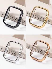 4个装硬质电镀金镂空边框保护框,兼容 Ultra 11/10/SE/9/8/7/6/5/4/3/2/1,适用于40mm/41mm/42mm/44mm/45mm/46mm表盘的智能手表,超薄设计,休闲防震防刮防撞,触控灵敏(不含玻璃)。男女通用。 - 4pcs - 查看 19