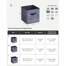 Storage Cubes, 13-Inch Non-Woven Fabric Bins With Double Handles, Set Of 6, Closet Organizers For Shelves, Foldable, For Clothes, Misty Blue UROB033I01,13inchLx13inchWx13inchH,MistyBlue - 霧藍 - 查看 5