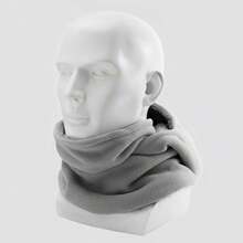 Women Men Winter Hat, Soft Warm Full Wrap Patchwork Ski Hat Balaclava For Outdoor - Light Grey - View 3