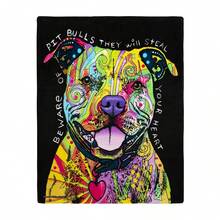 50 X 60 Inch Pitbull Fce Blanket Tow With Dean Russo Dog Art - Soft And ... - 款式 - 查看 1