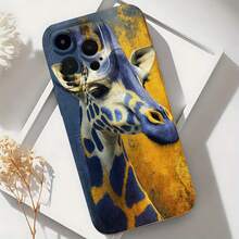 2026 nueva funda de teléfono esmerilada, diseño de estampado de jirafa para iPhone 17 14 13 12 11 Pro Max  Galaxy S23 S22 S21 S20 Ultra Plus protector de teléfono funda de pareja regalo para él y ella San Valentín cumpleaños regalo de Navidad - Azul Klein - Ver 6