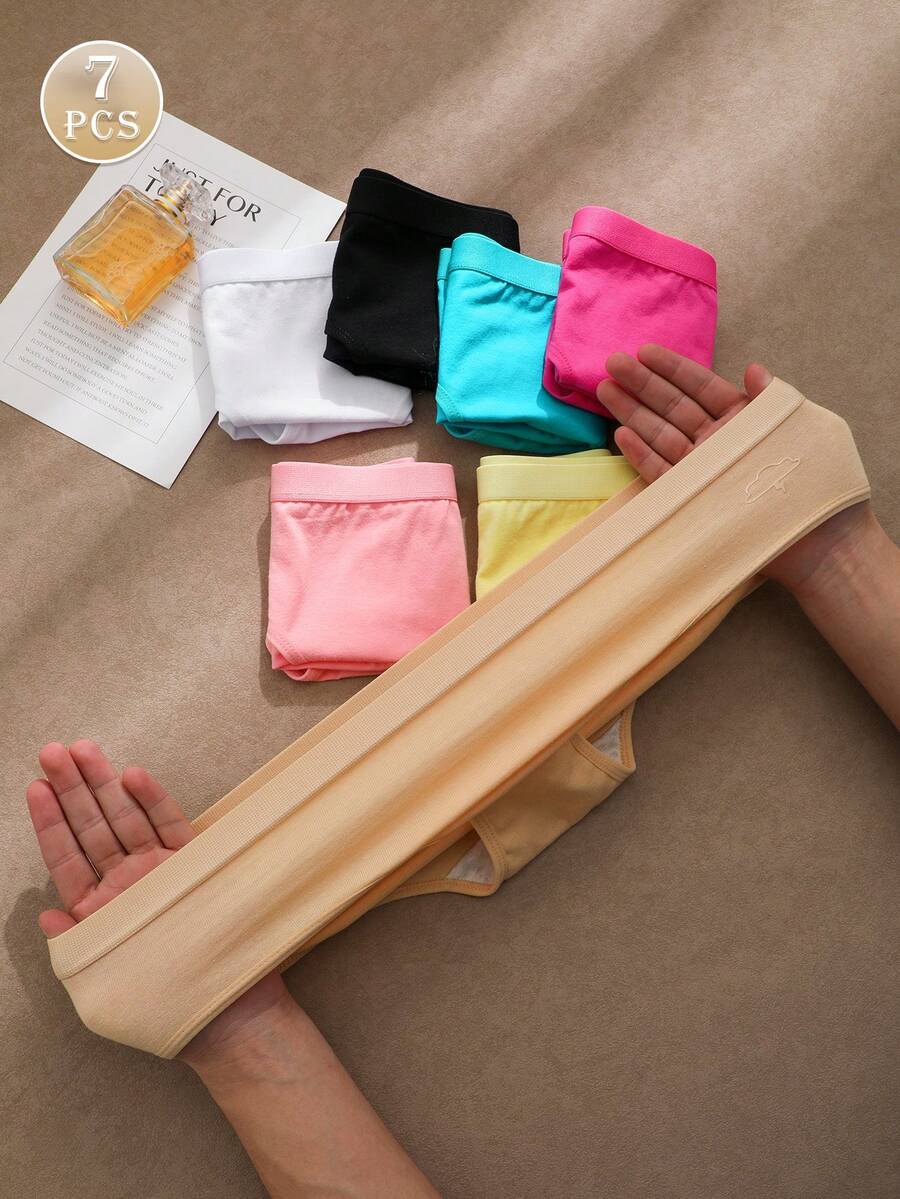 Bộ 7 món đồ lót nữ, quần lót cạp chun, quần lót mềm mại, quần lót ôm sát, đồ lót cạp thấp. - Nhiều màu - Xem 1