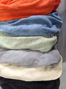 1pc Jacquard Footstool Cover, Elastic Full-Wrap Footrest Slipcover, Non-Slip Foot Stool Cover, Suitable For Living Room & Bedroom - Multicolor - View 6