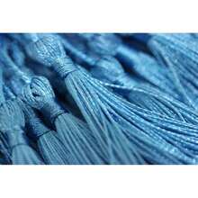 - 200 borlas pequeñas para manualidades, 13 cm/5,11 pulgadas, sedosas, hechas a mano, borlas suaves de hilo para marcadores, mini borlas con lazo de cordón, para hacer joyas, manualidades,37498842 - Rosa Roja - Ver 1