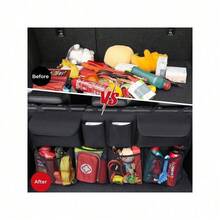 Large Capacity Car Trunk Storage Bag, Heavy Duty Foldable Multi-Compartment Organizer Bag, Oxford Cloth Material, Suitable For SUV And Sedan, Waterproof And Adjustable - A - View 3