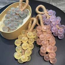 1pc Of New Crystal Grape, Handmade Cat Paw Soap With Bubble Net, Purple - Grape Soap 20pcs / Purple - Cat Paw Soap 14pcs, Suitable For Bathing And Hand Washing, Long-Lasting Fragrance, Realistic Fruit Shape. - Purple - View 6