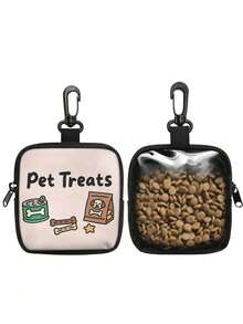 1pc Waterproof Pet Treat Bag, Pet Training Set With Hook And Zipper, Pet Poop Bag, Suitable For Puppy, Kitten, Key Chain, Coins, Cosmetics, Puppy, Pet Training And Walking - Multicolor - View 10