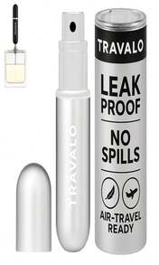 Travalo Classic HD Perfume Atomizer - Leak-Proof And TSA Approved For Air Travel - Reusable, Airtight, Easy-Fill Mini Pump Sprayer - Lightweight, Elegant Design W_Volume Window - Brown 017oz - MàuG - Xem 1