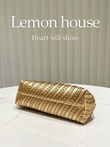 1个奢华闪亮金色波浪形水钻装饰女士手提包，优雅手拿包，适合晚宴、婚礼、舞会、节日和其他场合，配有可拆卸肩带 - 金色 - 查看 5