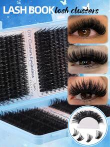 648/666/720pcs D-Curl Fluffy Individual False Eyelashes Set, Includes Glue, Sealant, Eyelash Brush, Tweezers, Classic Realistic Natural Look, Thick & Fluffy Mixed, Beginner-Friendly False Eyelashes Set, Eyelash Extension Kit, Large Capacity DIY Segmented False Eyelashes Set, Long-Lasting Lightweight False Eyelashes Set, Eyelash Book + Tweezers + Eyelash Extension Glue, DIY At Home, Suitable For Daily, Evening, Wedding Makeup - Multicolor - View 7