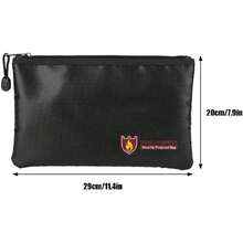 Document Bag Maletín Resistente al fuego Impermeable Cremallera a prueba de fuego A4 Portátil para uso en el hogar Pasaporte Dinero Certificados Portátil (11.4 x 7.9in),37497995 - Multicolor - Ver 5