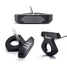 WUDAY Golf Schwarz Putter, Links-/Rechtshänder erhältlich - Null Drehmoment, exzentrischer Griff, CNC gefräste Fläche, niedriger Schwerpunkt, Richtungsstabilität, Ausrichtungslinie, geeignet für Golfer aller Geschlechter