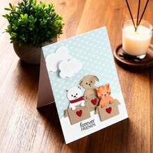 Creative Animal Wheel Metal Cutting Dies, DIY Scrapbooking Album And Embossing Stencil, Greeting Card Making Tool, Card Paper Cutting Crafts ,Gift Card Making Template Die Cuts. - Silver - View 5