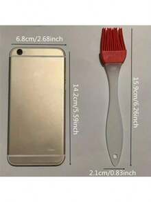 1个便携式硅胶油瓶，适用于烧烤油刷、糕点烘焙、户外烘焙烧烤，带盖硅胶油刷，耐热硅胶油瓶，户外烧烤刷，烘焙工具，家用厨房工具，硅胶刷，油刷，炊具，厨房小工具，厨房用具 - 彩色 - 查看 7