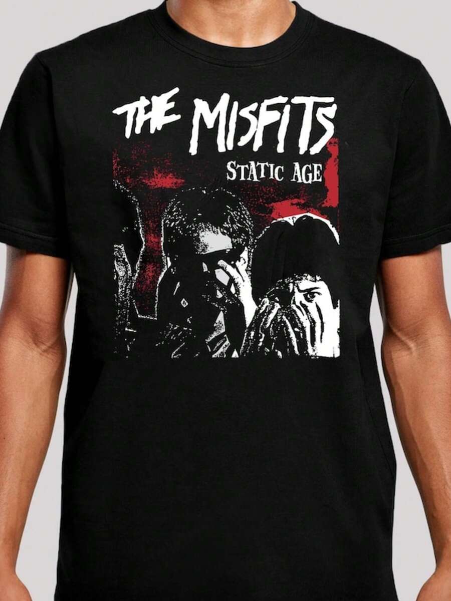 90s TheMisfits Unisex Vintage TheMisfits Style Tee - Black - View 1