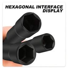 Nanbao This Is A "Black Tyrant" High-Quality L-Type Perforated Wrench. The Socket Head Is Designed With Perforations, Suitable For Disassembling Various Extra-Long Screws. Sizes Range From 6-19mm, Made Of Good Materials With High Hardness And High Torque. - Black - View 8