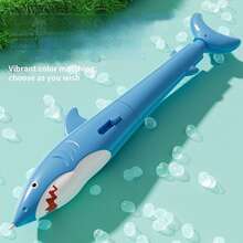 新款鲨鱼水枪笔，圆珠笔，恶作剧玩具，减压玩具，趣味礼物，喷水玩具，搞笑减压玩具 - 彩色 - 查看 4