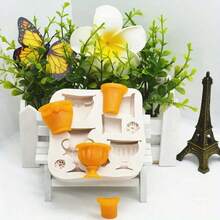 1个高品质硅胶花盆模具，不粘 - 淺灰色 - 查看 3