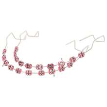 ALQD 1 Pair Temporary Removable Teeth Braces, Clip On Braces Teeth With Metal Wires, Metal And Orthodontic Ligature Ties Dental Students To Practice (Red) - 1 - 查看 8