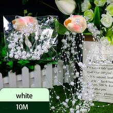 10米纯色柠檬圣诞串珠花环，圣诞装饰鱼线串珠链，适用于圣诞树、商店橱窗、节日装饰 - 彩色 - 查看 5