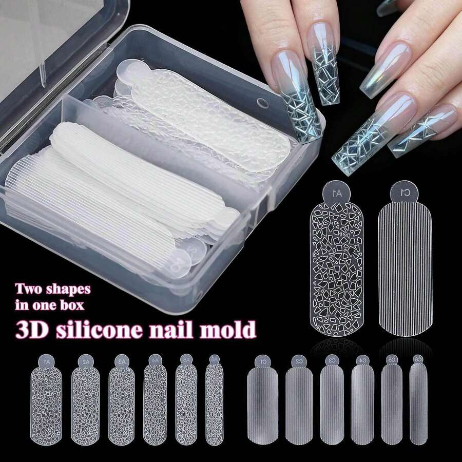 Best-Selling Nail Art Silicone Mold, Christmas Snowflake Leopard Print 3D Mold, Sexy Vibe, DIY Nail Art Tool Set. Suitable For Nail Art And Nail Salon Molds.