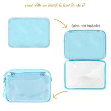 STEAMEDBUN Ita Bag Crossbody Small Ita Purse Pin Display Bag With Insert,Blue - blue - 查看 3