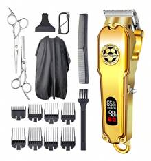 Cortadora De Pelo Kit Maquinas Para Cabello Recargable - Dorado - Ver 13