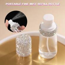 Luxury Rhinestone Travel Spray Bottle - Ultra Fine Mist, Portable, Refillable, Suitable For Perfume, Toner And Essential Oils - White - View 4