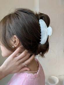 3pcs Large Size Pink, White, Blue Water Wave Hair Clips 11cm, High-Quality Elegant, Minimalist, Versatile Ombre Color Hair Accessories Suitable For Daily, Casual, Party, Work, Vacation, Washing, Makeup, Outfit Matching, Back To School Fall Winter Claw Clip - 彩色 - 查看 2